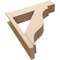 Ekena Millwork 8-in W x 32-in D x 36-in H Funston Block Rough Cedar Woodgrain TimberThane Outlooker, Primed Tan OUTUR080X32X36FST44RCPR - alternate 2